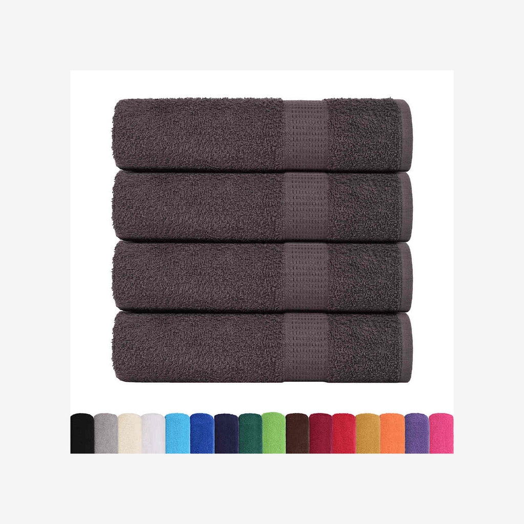 Towel Cotton Anthracite 140 x 70 cm Bathroom Bath Linen Home Towels 4 pcs