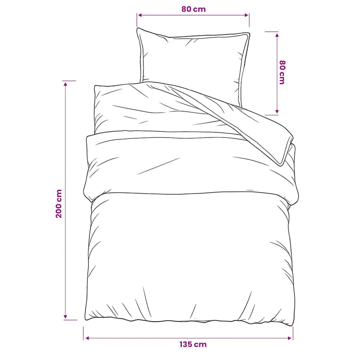 Duvet Cover Cotton Black 200 x 135 cm Bedding Bed Linen Bedroom Variant 3