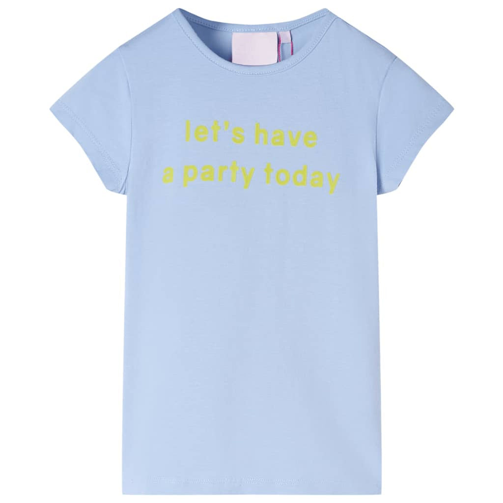 Kids T-Shirt Cotton Light Blue 92 Children's Top Kids Clothing Kids Wear 92