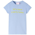 Kids T-Shirt Cotton Light Blue 92 Children's Top Kids Clothing Kids Wear 92