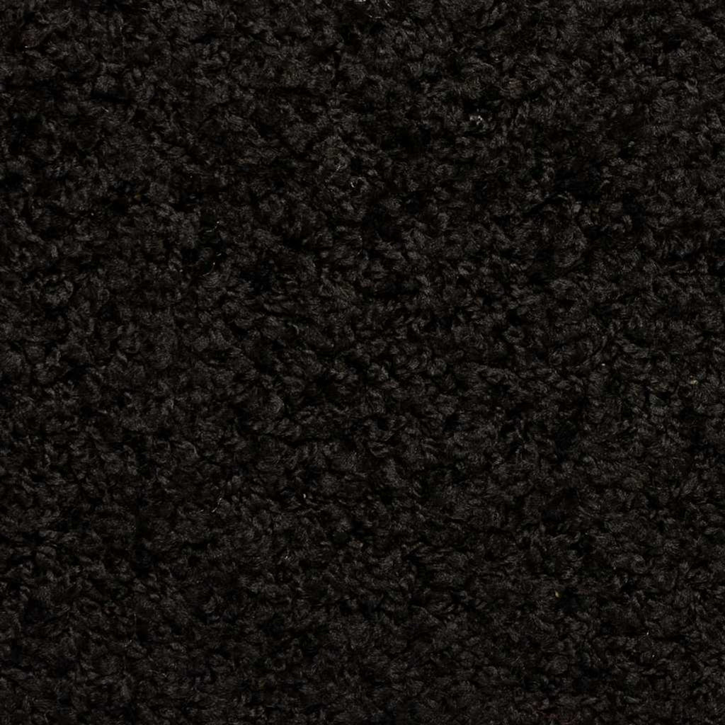 Stair Mats Rectangular Edge Needle-Punched Fabric (100% Black 65 x 21 x 4 cm