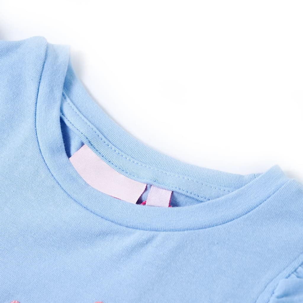 Kids T-Shirt Cotton Light Blue 104 Children's Top Kids Clothing Kids Wear