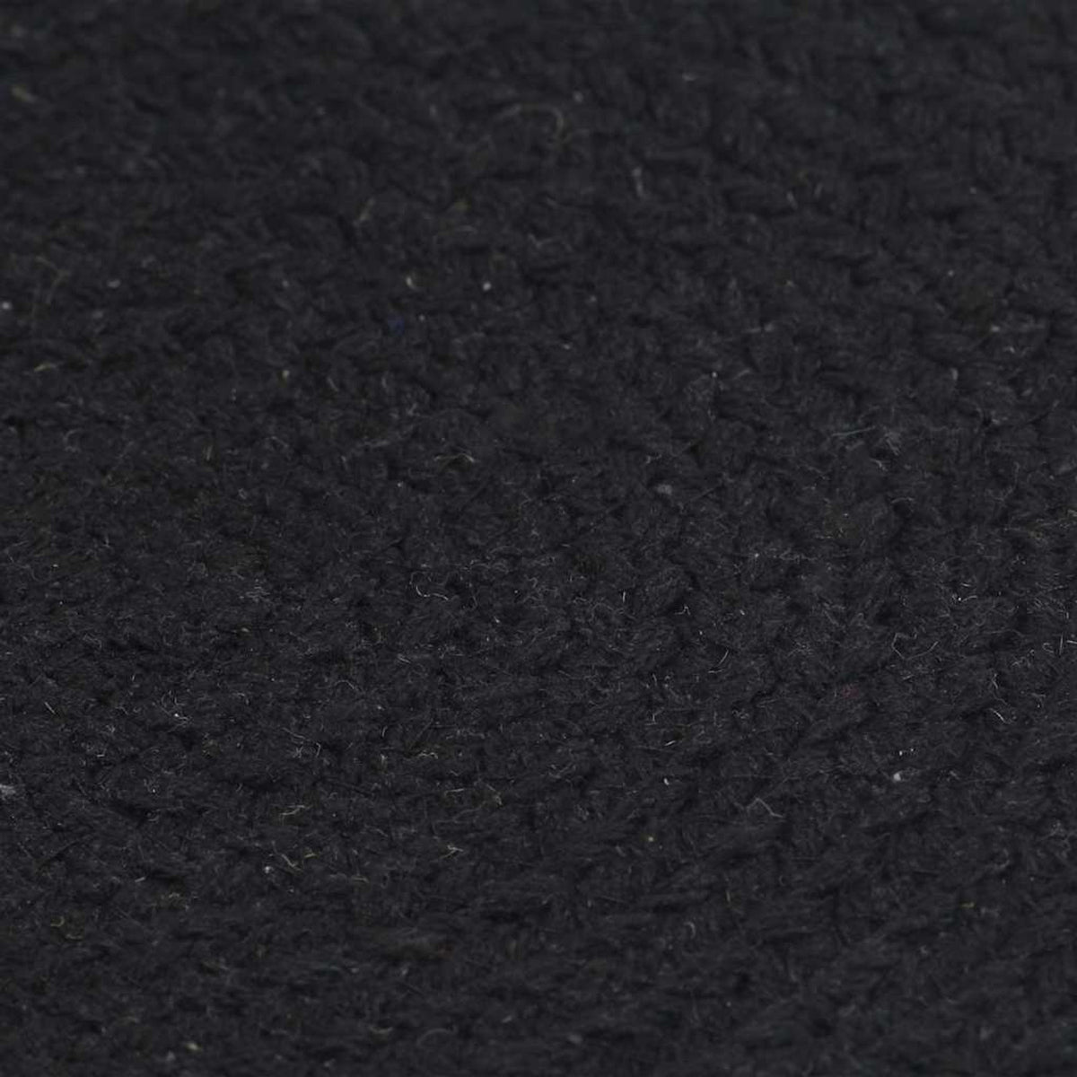 Placemats Plain Round Cotton Black Floor Mat Home Non Slip Placemat 6 pcs