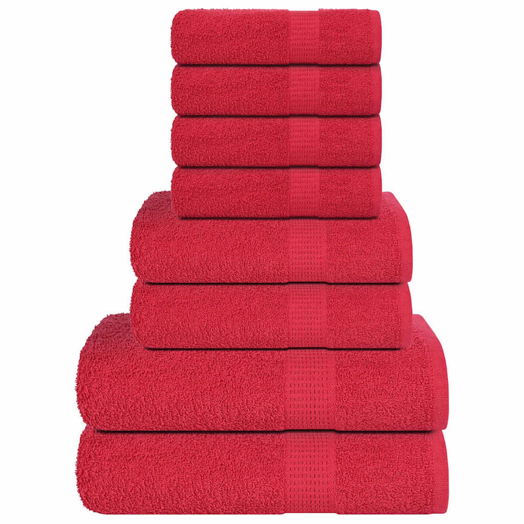 Towel Cotton Red 30 x 50 cm Bathroom Bath Linen Home Bath Towels & Flannels