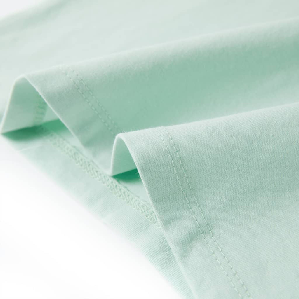 Kids T-Shirt Cotton Light Mint 128 Children's Top Kids Clothing Kids Wear Cap