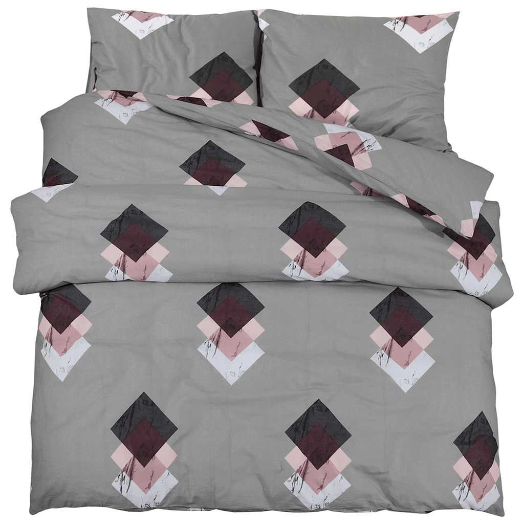 Duvet Cover Cotton Grey 220 x 260 cm Bedding Bed Linen Bedroom Quilt Variant 5