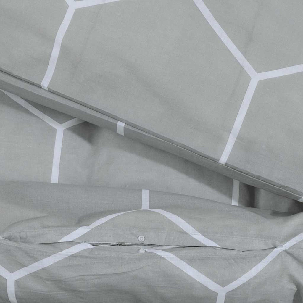 Duvet Cover Cotton Grey 240 x 220 cm Bedding Bed Linen Bedroom Quilt Variant 4