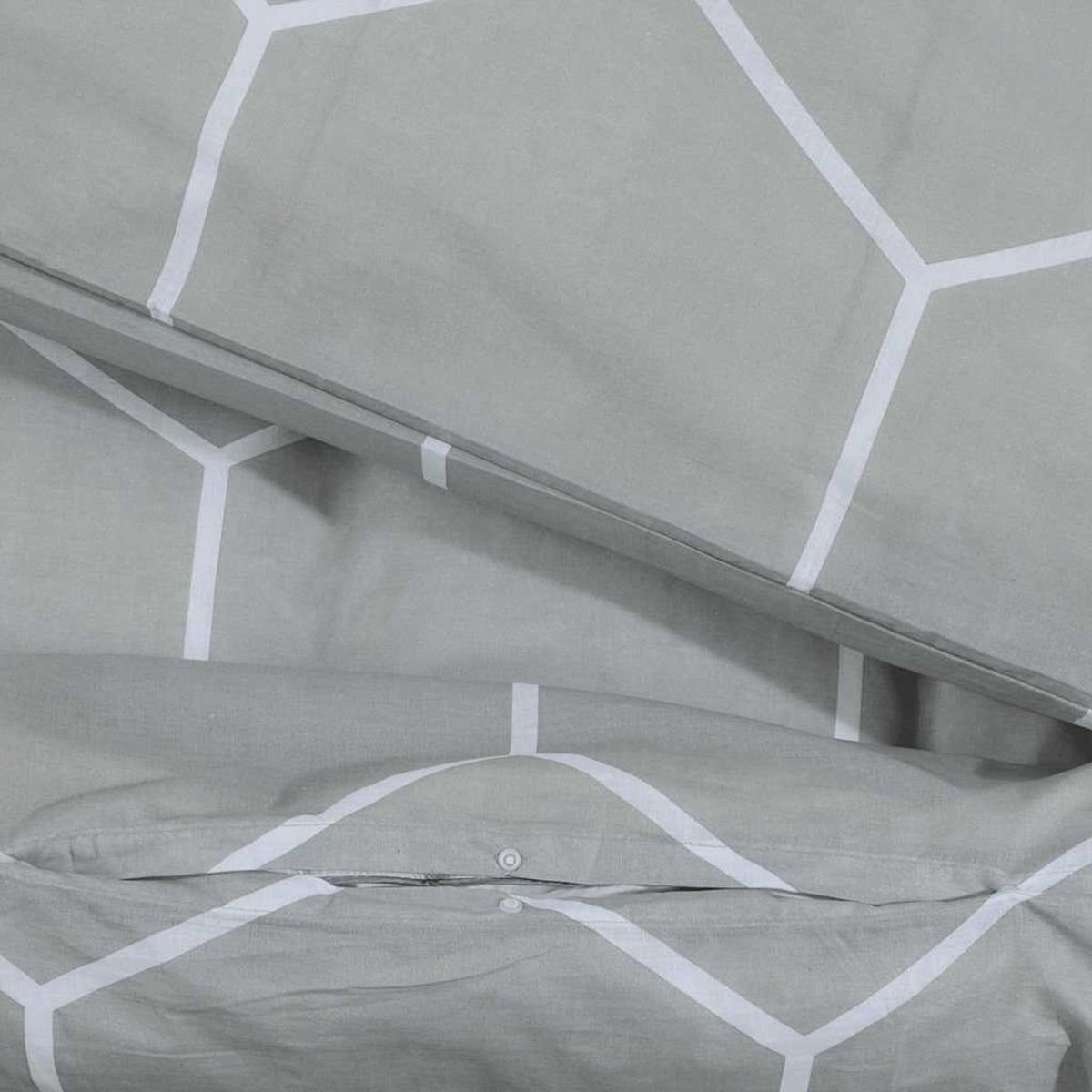 Duvet Cover Cotton Grey 240 x 220 cm Bedding Bed Linen Bedroom Quilt Variant 4