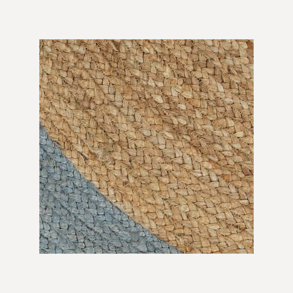Rug Braided Jute Natural 90 x 60 cm Floor Mat Home Decor Floor Covering