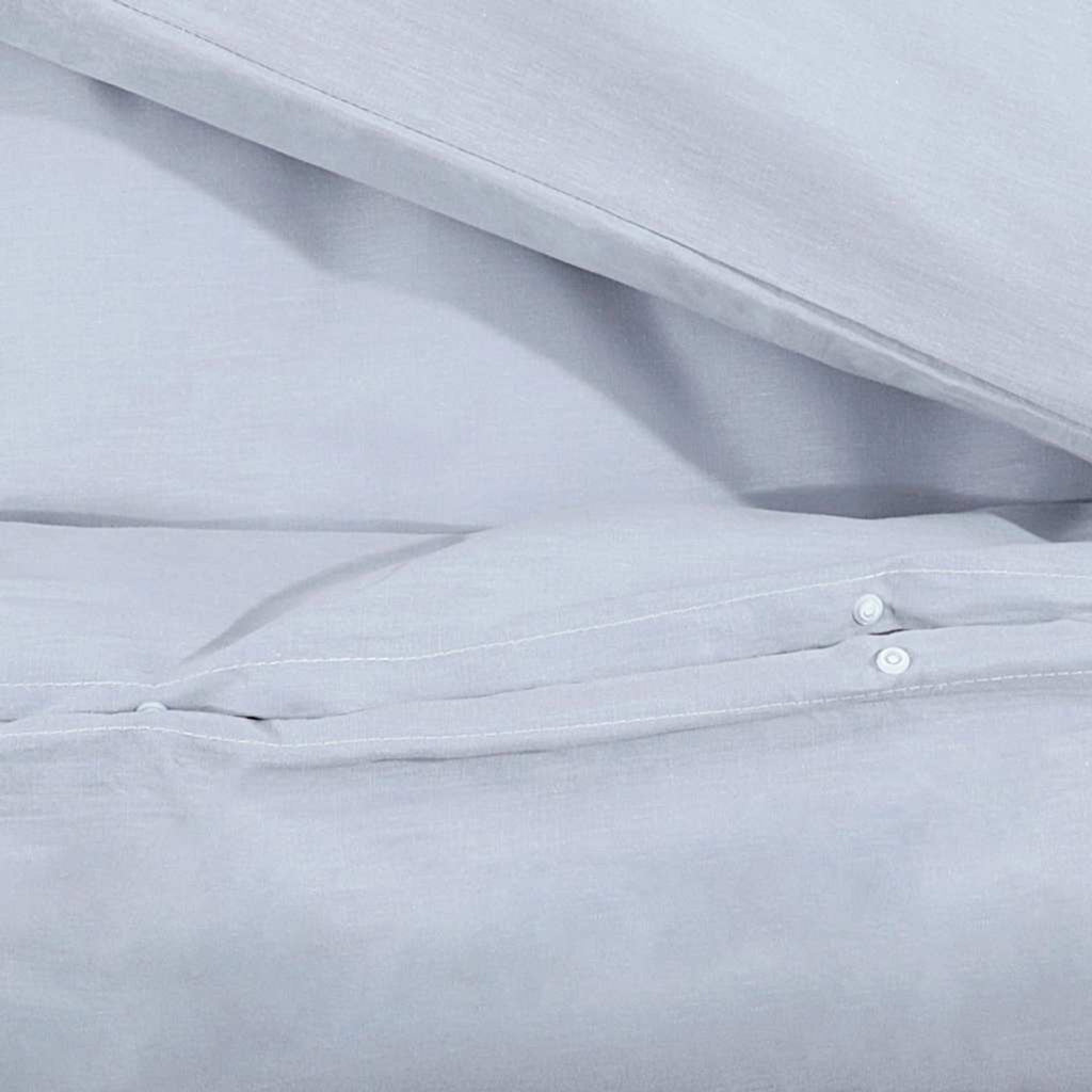 Duvet Cover Microfiber Fabric (100% Poly Grey 200 x 200 cm Bedding Bed Linen