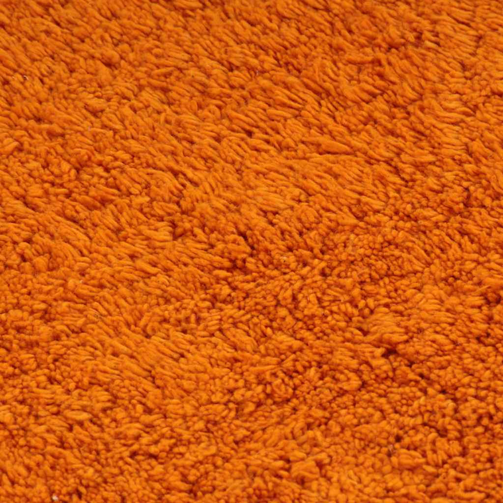 Bathroom Mat Cotton Orange 78 x 50 cm Floor Mat Home Non Slip Bath Mats & Rugs