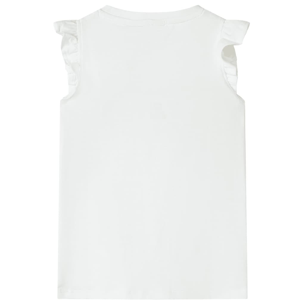 Kids T-Shirt Cotton Ecru 116 Children's Top Kids Clothing Kids Wear Kids' Tops