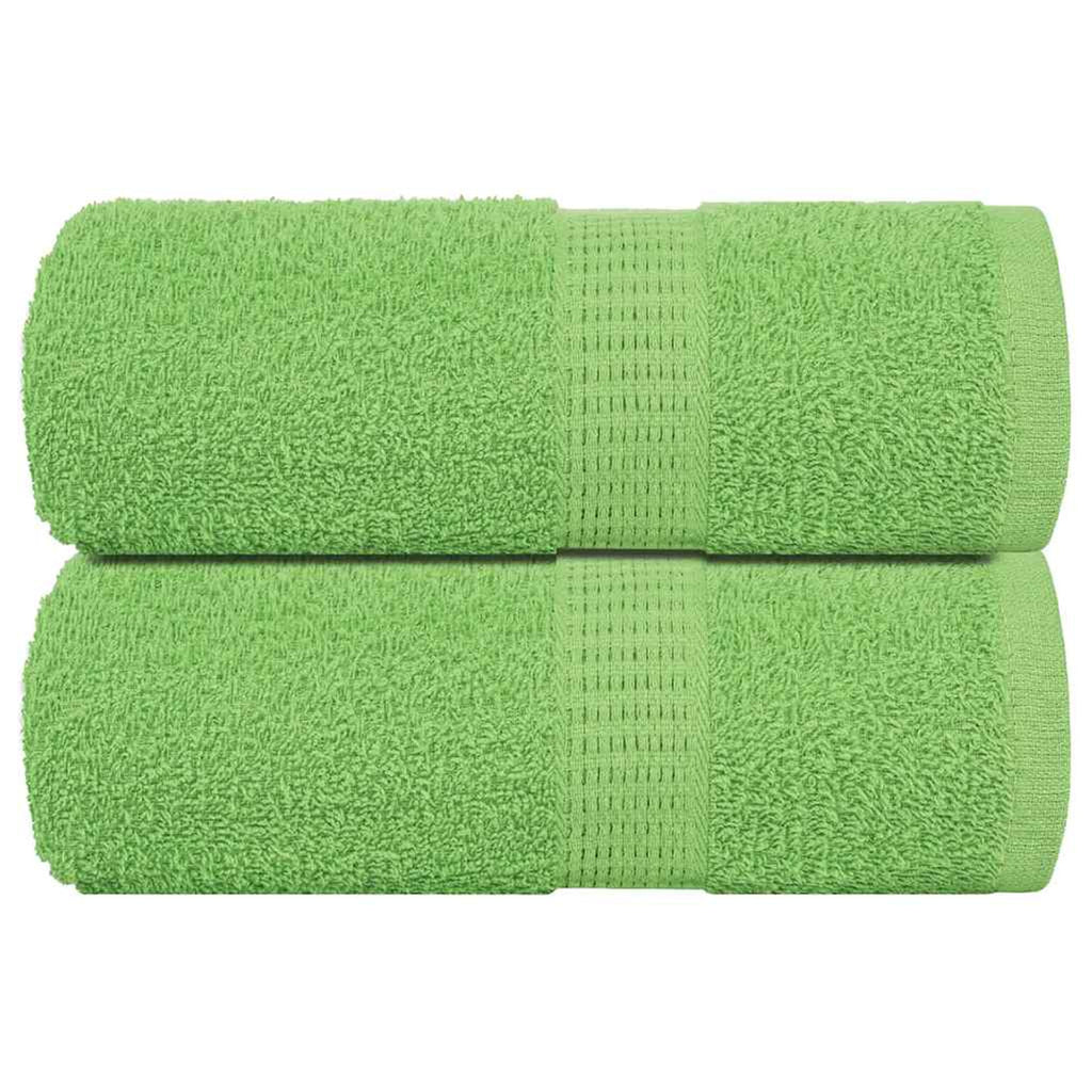 Towel Cotton Apple Green 50 x 30 cm Bathroom Bath Linen Home Towels 2 pcs
