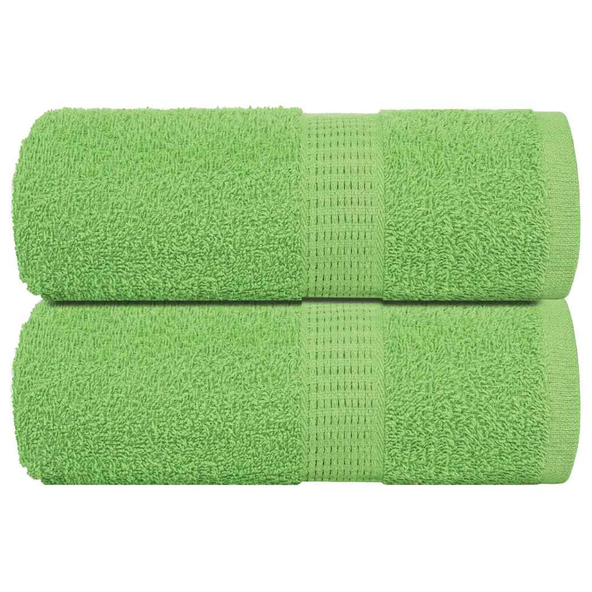 Towel Cotton Apple Green 50 x 30 cm Bathroom Bath Linen Home Towels 2 pcs