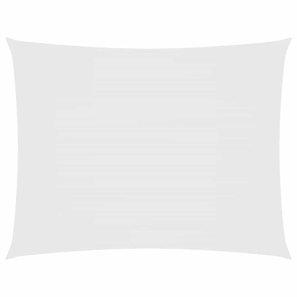Sunshade Sail Oxford Fabric White Water Resistant UV Resistant 400 x 600 cm