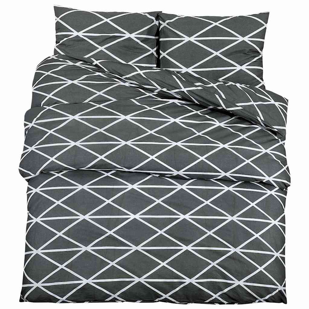 Duvet Cover Cotton Grey 200 x 200 cm Bedding Bed Linen Bedroom Quilt Variant 2