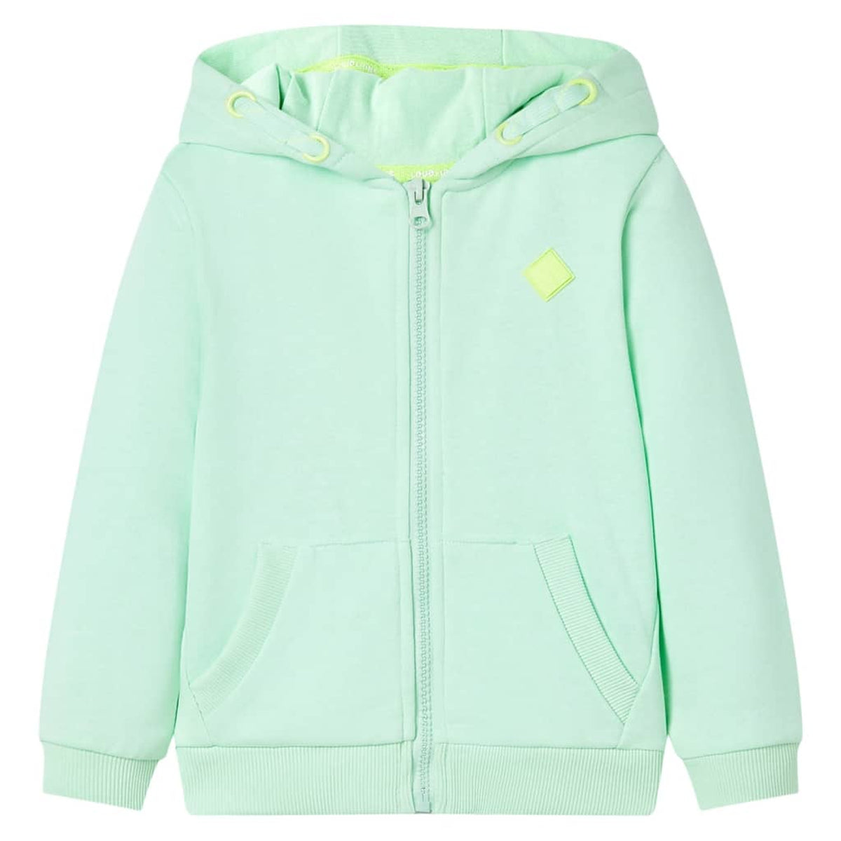 Sweatshirt Cotton Bright Green 92 Kids Clothing Children's Top Kids Wear Zip