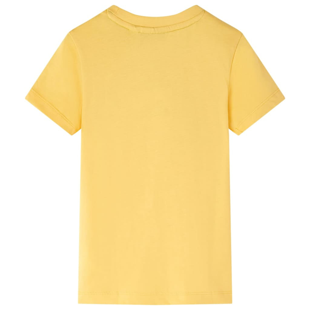Kids T-Shirt Cotton Light Ochre 104 Children's Top Kids Clothing Kids Wear 104