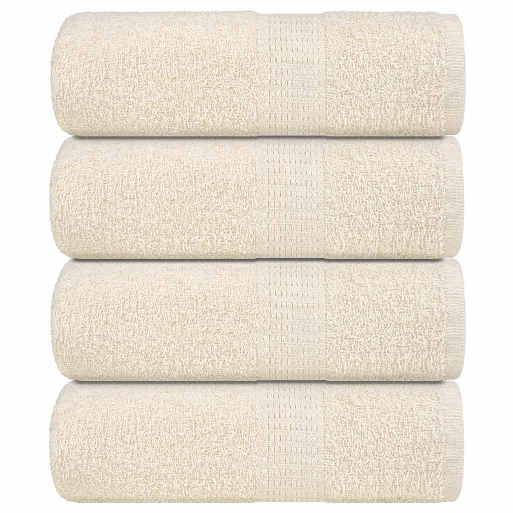 Towel Cotton Cream 30 x 30 cm Bathroom Bath Linen Home Towels 4 pcs Wash 30x30cm