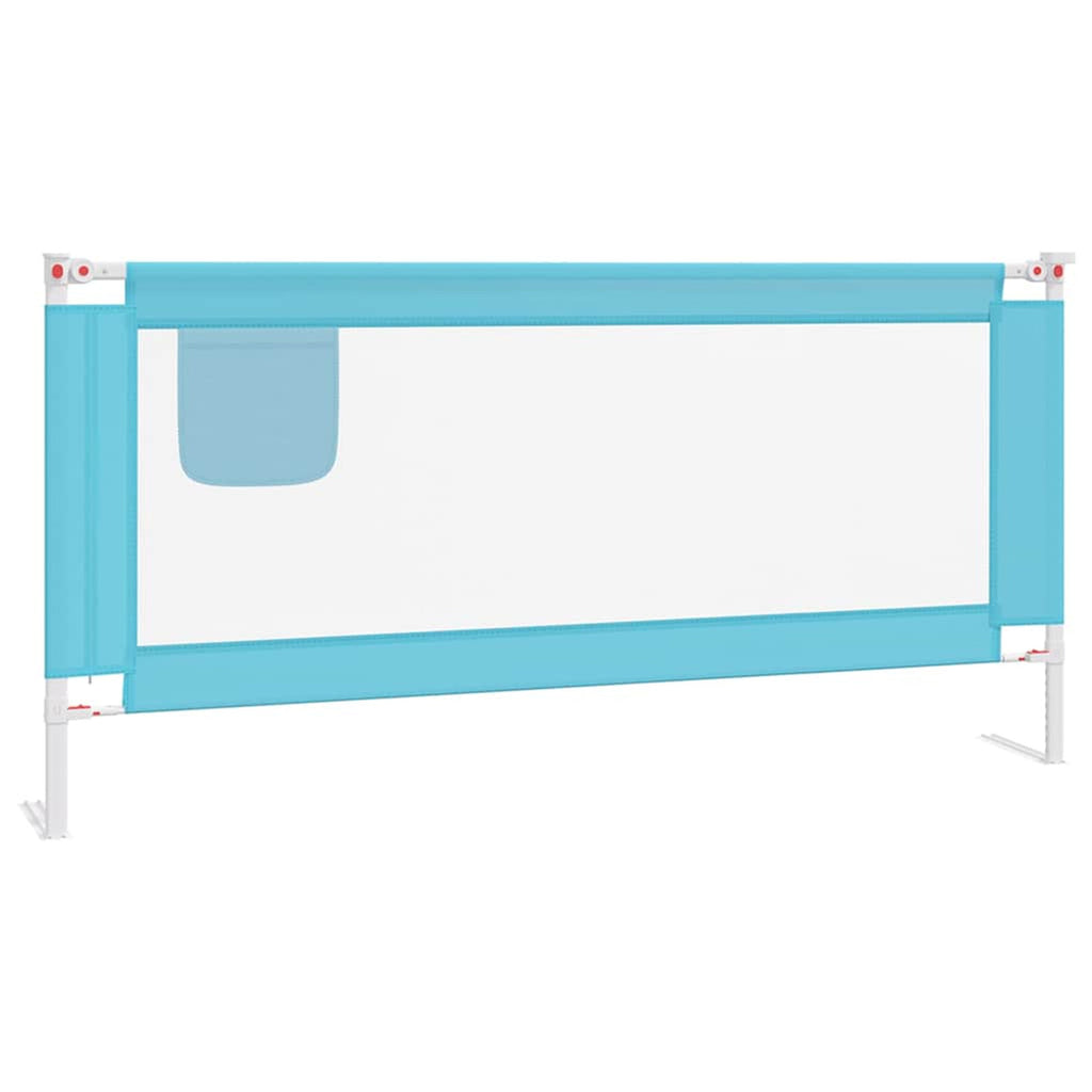 Toddler Safety Bed Rail Fabric (100% Polyester) Blue 190 x 25 x 95 cm Bedguard