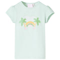 Kids T-Shirt Cotton Light Mint 128 Children's Top Kids Clothing Kids Wear 128