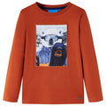 Kids T-Shirt Cotton Light Rust 104 Children's Top Kids Clothing Kids Wear Long
