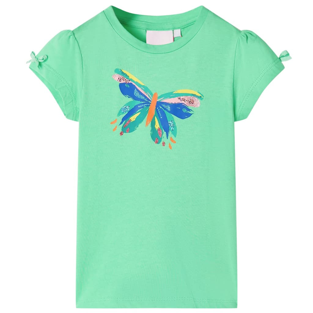 Kids T-Shirt Cotton Light Green 116 Children's Top Kids Clothing Kids Wear 116