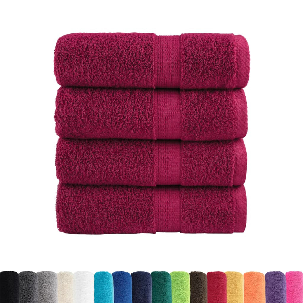 Towel Cotton Bordeaux 30 x 30 cm Bathroom Bath Linen Home Towels 4 Variant 2