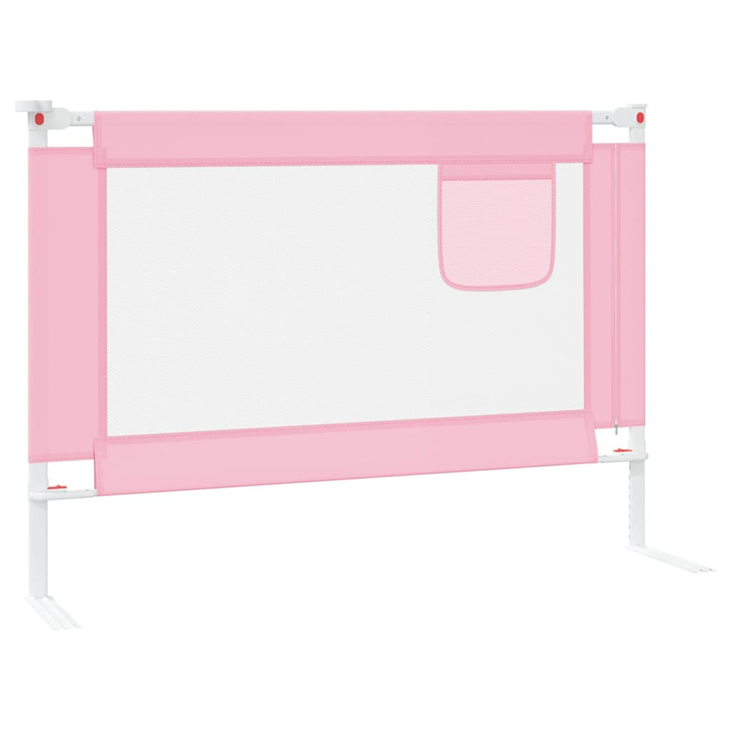 Toddler Safety Bed Rail Fabric (100% Polyester) Pink 90 x 25 x 95 cm Bedguard