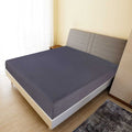 Jersey Fitted Sheets Cotton Anthracite 200 x 160 cm Bedroom Furniture Bedstead