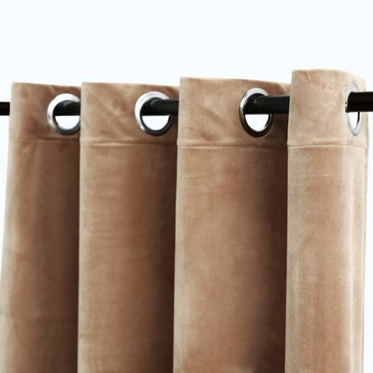 Blackout Curtain Velvet Beige 140 x 225 cm Window Dressing Home Furnishings