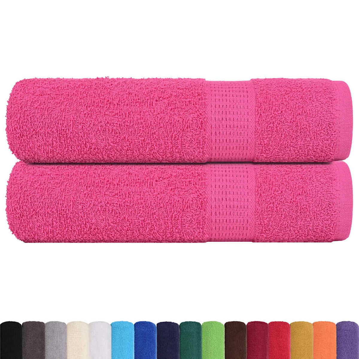 Towel Cotton Pink 140 x 70 cm Bathroom Bath Linen Home Towels 2 pcs Shower