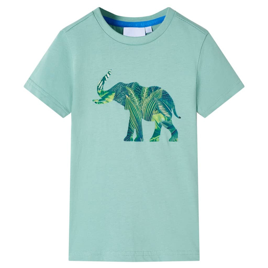 Kids T-Shirt Cotton Green 140 Children's Top Kids Clothing Kids Wear Variant 4
