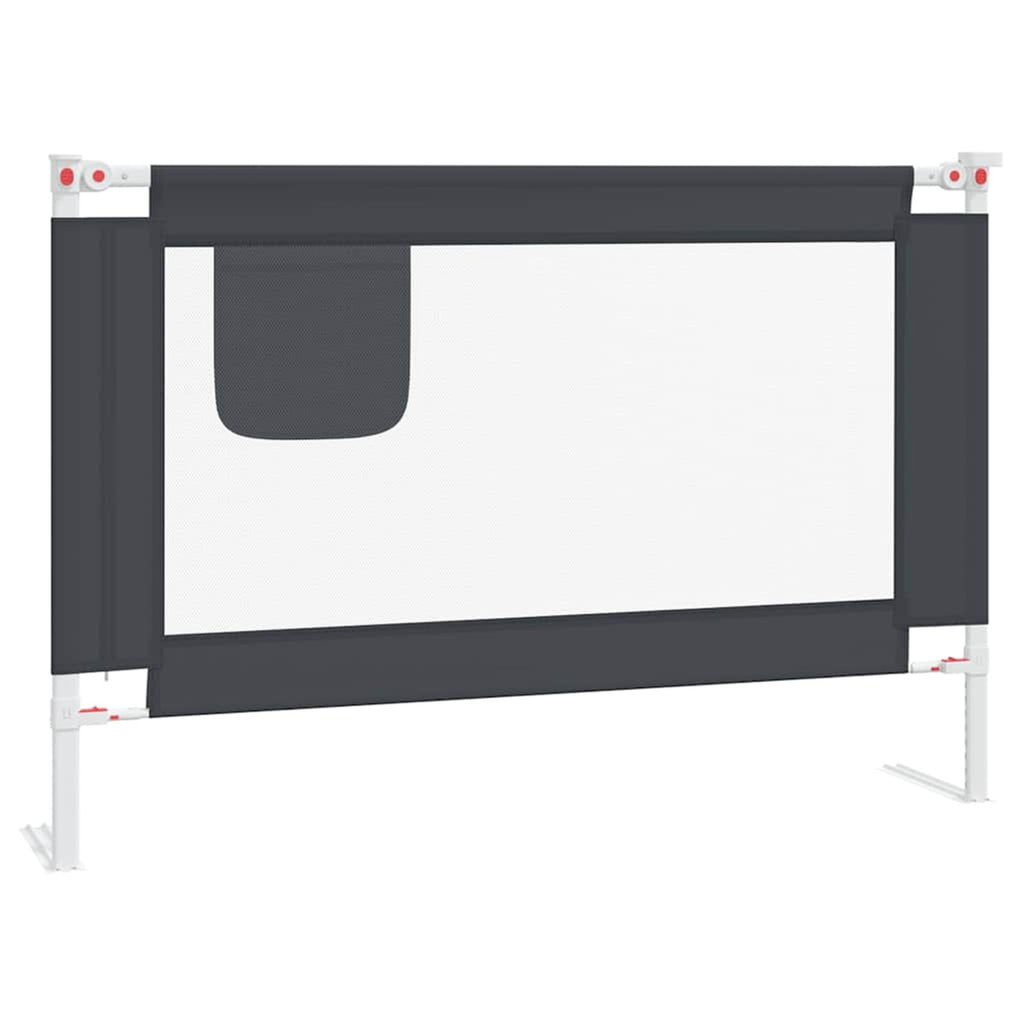 Toddler Safety Bed Rail Dark Fabric (100% Polyester) Dark Grey 100 x 25 x 95