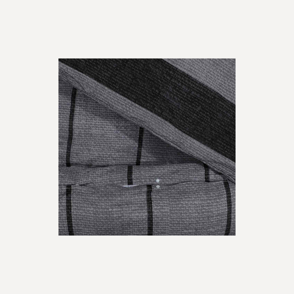 Duvet Cover Cotton Dark Grey 200 x 135 cm Bedding Bed Linen Bedroom Quilt