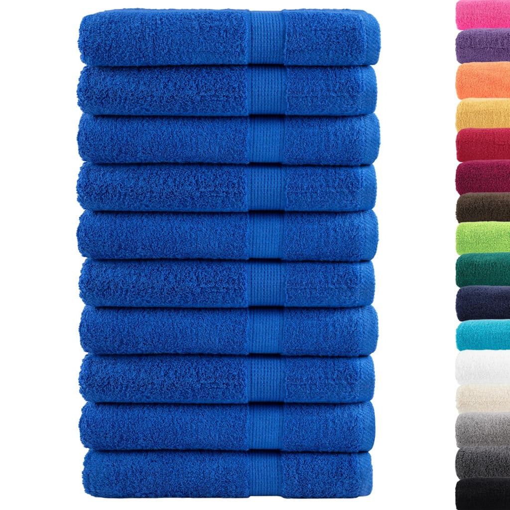 Towel Cotton Blue 200 x 80 cm Bathroom Bath Linen Home Towels 10 pcs Variant 2