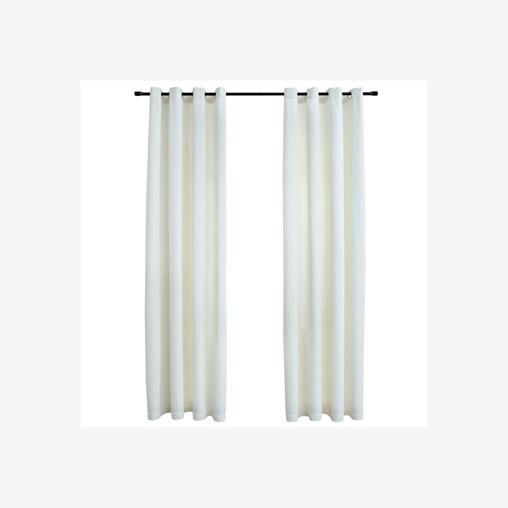 Blackout Curtain Velvet Cream 140 x 175 cm Window Dressing Home Furnishings
