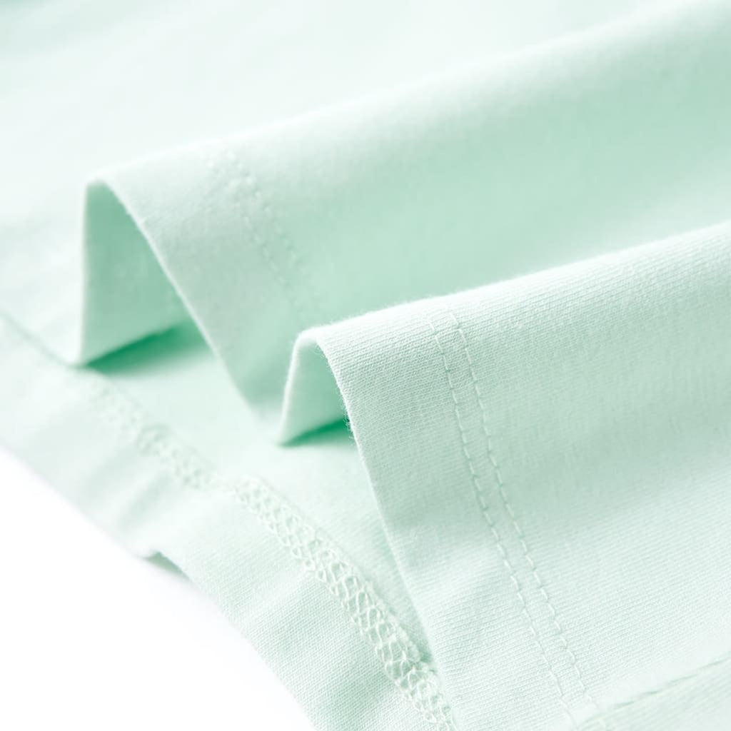 Kids T-Shirt Cotton Light Mint 128 Children's Top Kids Clothing Kids Wear 128