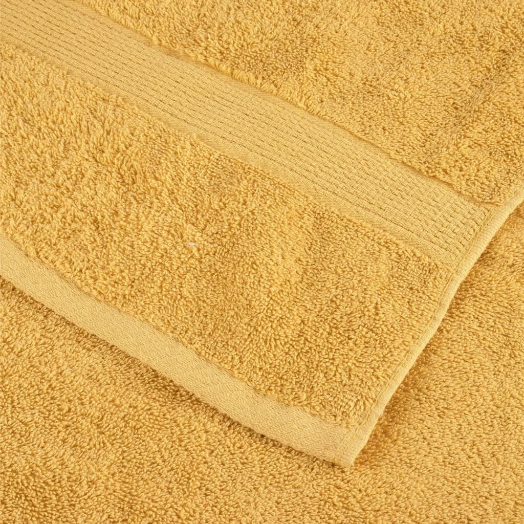 Towel Cotton Gold 200 x 80 cm Bathroom Bath Linen Home Towels 2 pcs Variant 2