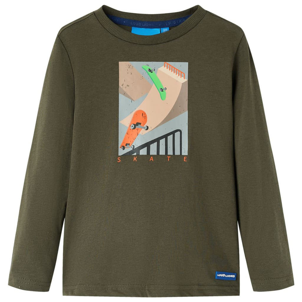 Kids T-Shirt Cotton Khaki 116 Children's Top Kids Clothing Kids Wear Variant 6
