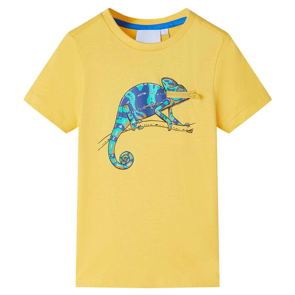 Kids T-Shirt Cotton Light Ochre 116 Children's Top Kids Clothing Kids Wear