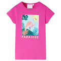 Kids T-Shirt Cotton Dark Pink 104 Children's Top Kids Clothing Kids Wear 104