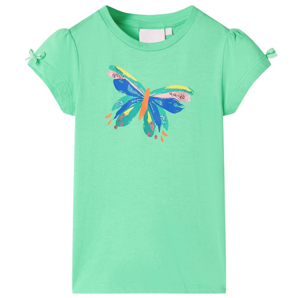 Kids T-Shirt Cotton Light Green 104 Children's Top Kids Clothing Kids Wear 104