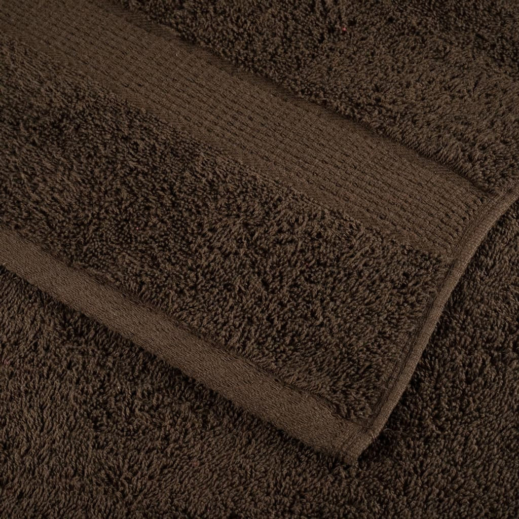 Towel Cotton Brown 100 x 50 cm Bathroom Bath Linen Home Towels 4 pcs Variant 2