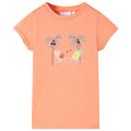 Kids T-Shirt Cotton Peach 128 Children's Top Kids Clothing Kids Wear Kids'