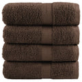 Towel Cotton Brown 30 x 30 cm Bathroom Bath Linen Home Towels 4 pcs Variant 2