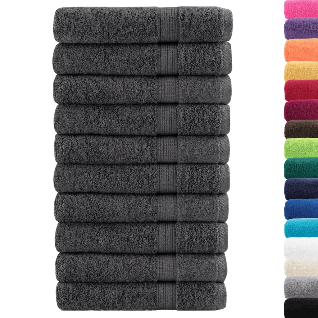 Towel Cotton Anthracite 200 x 80 cm Bathroom Bath Linen Home Towels Variant 2