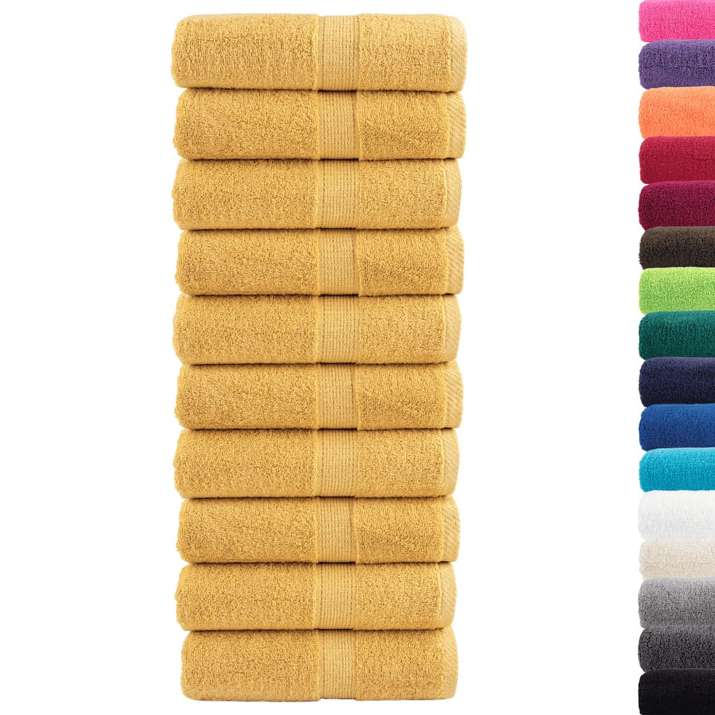 Towel Cotton Gold 30 x 30 cm Bathroom Bath Linen Home Towels 10 pcs Variant 2