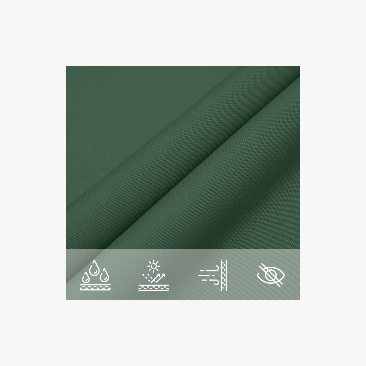 Sunshade Sail Oxford Fabric Dark Green Water Resistant UV Resistant 500 x 700