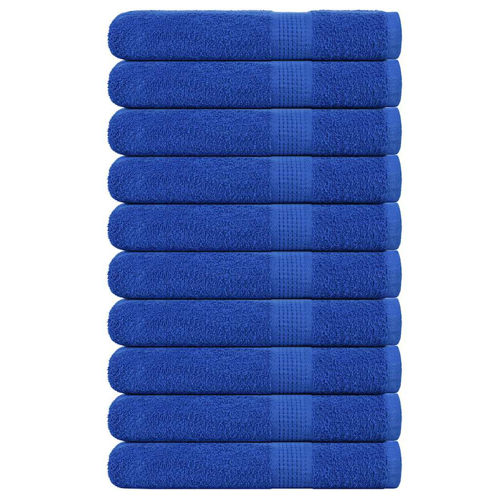 Towel Cotton Blue 200 x 80 cm Bathroom Bath Linen Home Towels 10 pcs Sauna